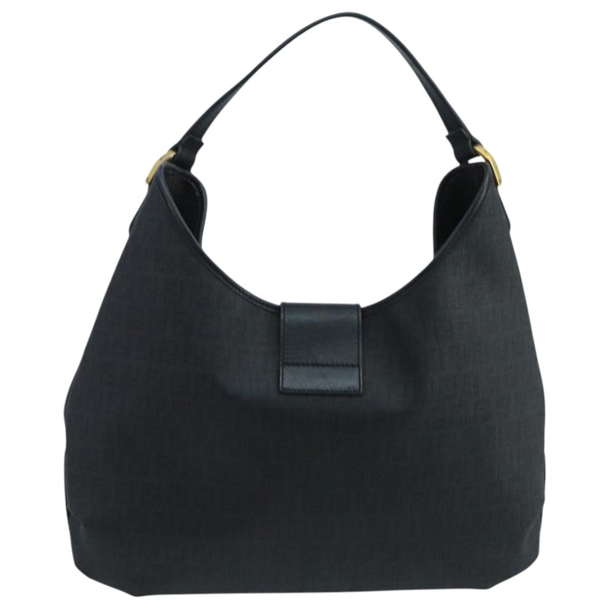 Fendi Zucchino Black Canvas Shoulder Bag (Pre-Owned) Size ONE SIZE - 2 Thumbnail