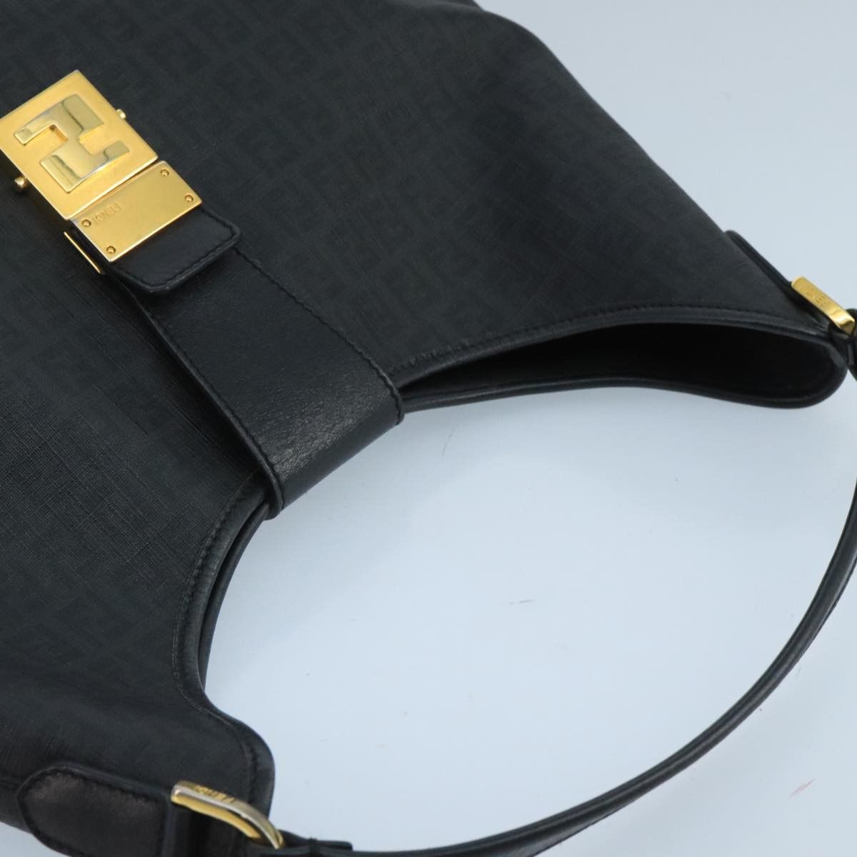 Fendi Zucchino Black Canvas Shoulder Bag (Pre-Owned) Size ONE SIZE - 5 Thumbnail
