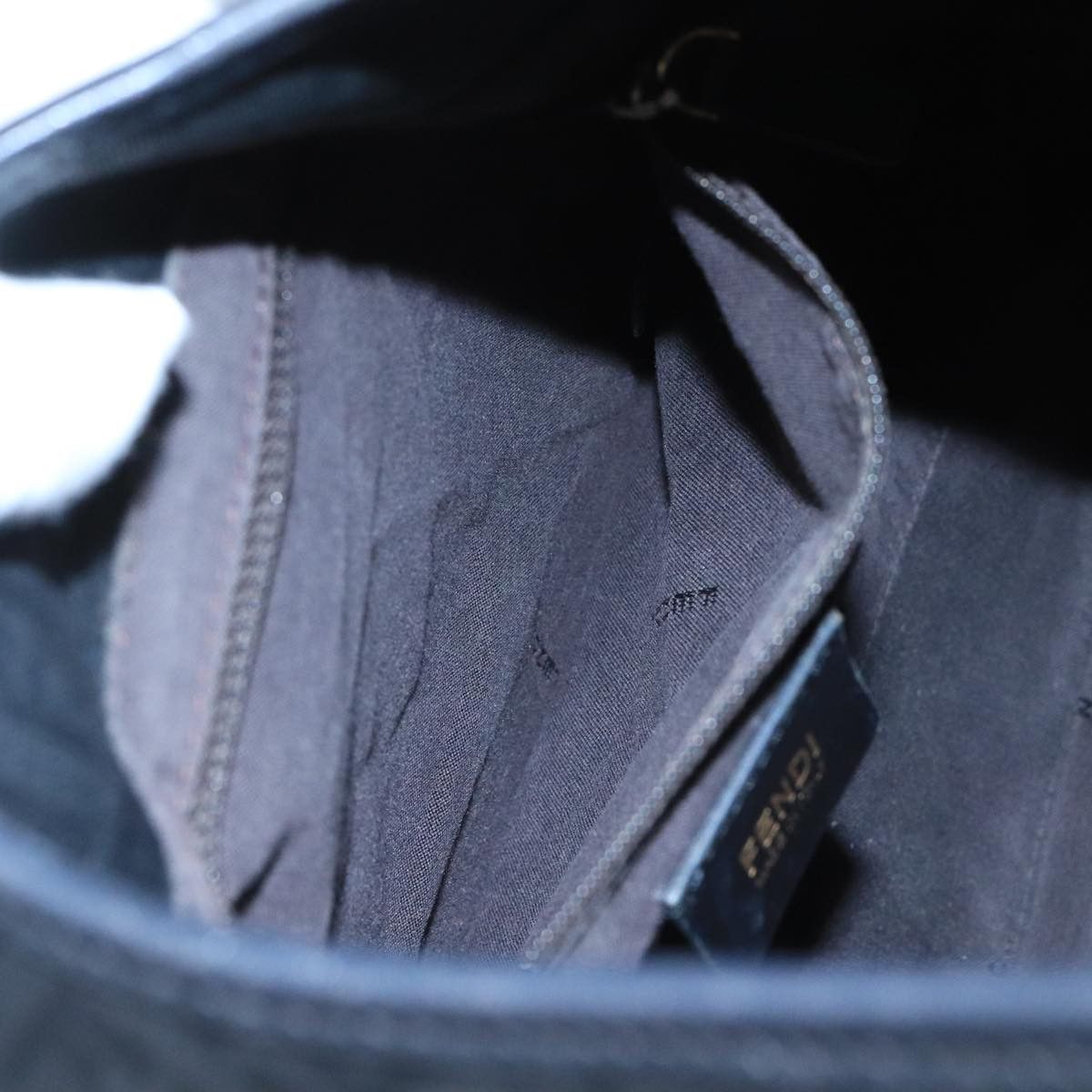 Fendi Zucchino Black Canvas Shoulder Bag (Pre-Owned) Size ONE SIZE - 18 Thumbnail