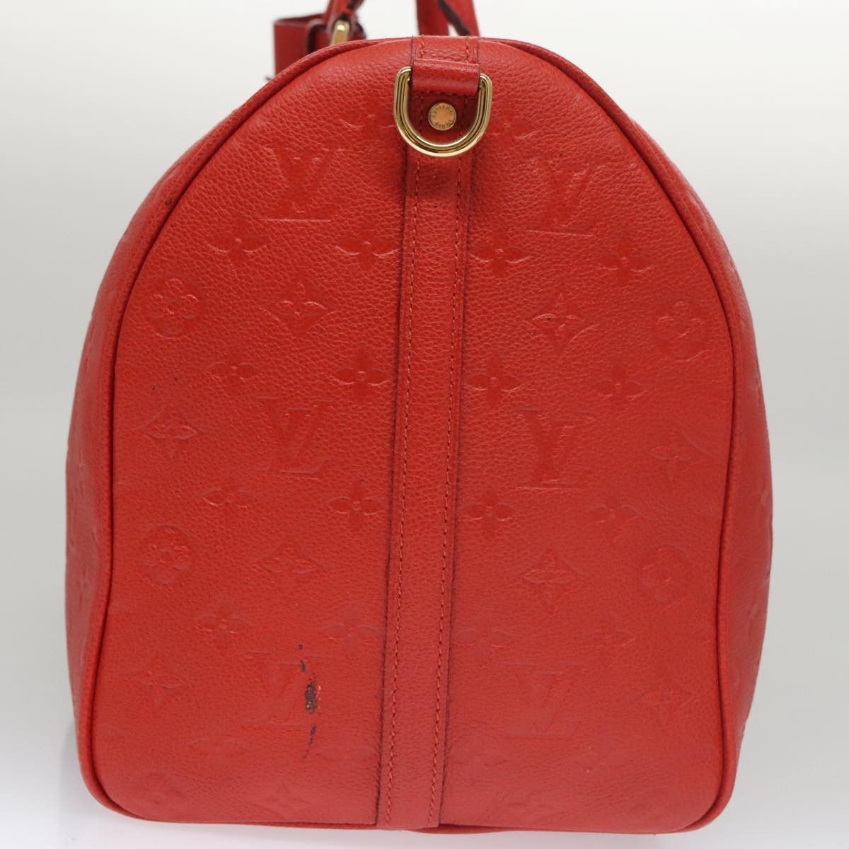 Louis Vuitton Keepall Bandouliere 45 Red Leather Travel Bag (Pre-Owned) Size ONE SIZE - 3 Thumbnail