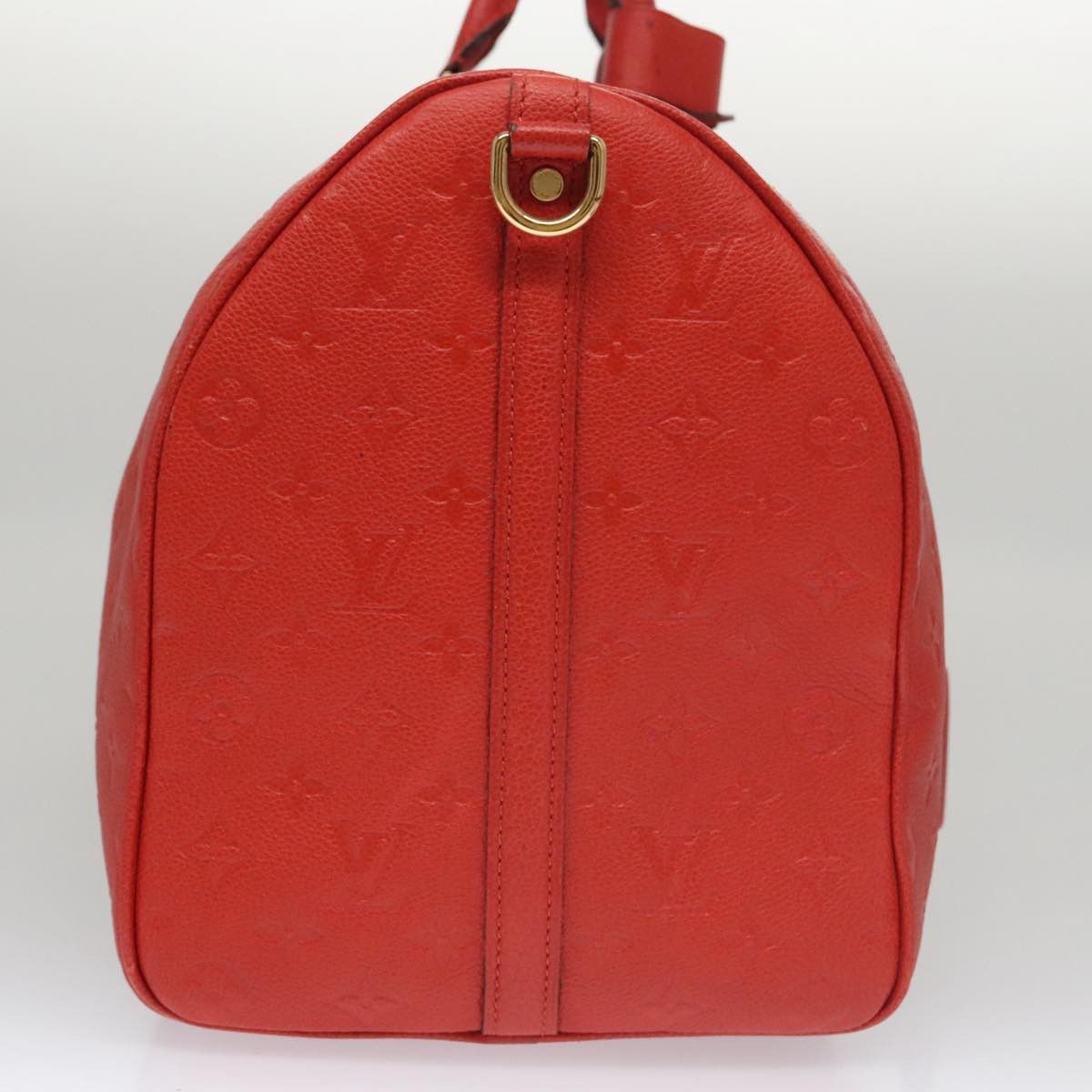 Louis Vuitton Keepall Bandouliere 45 Red Leather Travel Bag (Pre-Owned) Size ONE SIZE - 4 Thumbnail