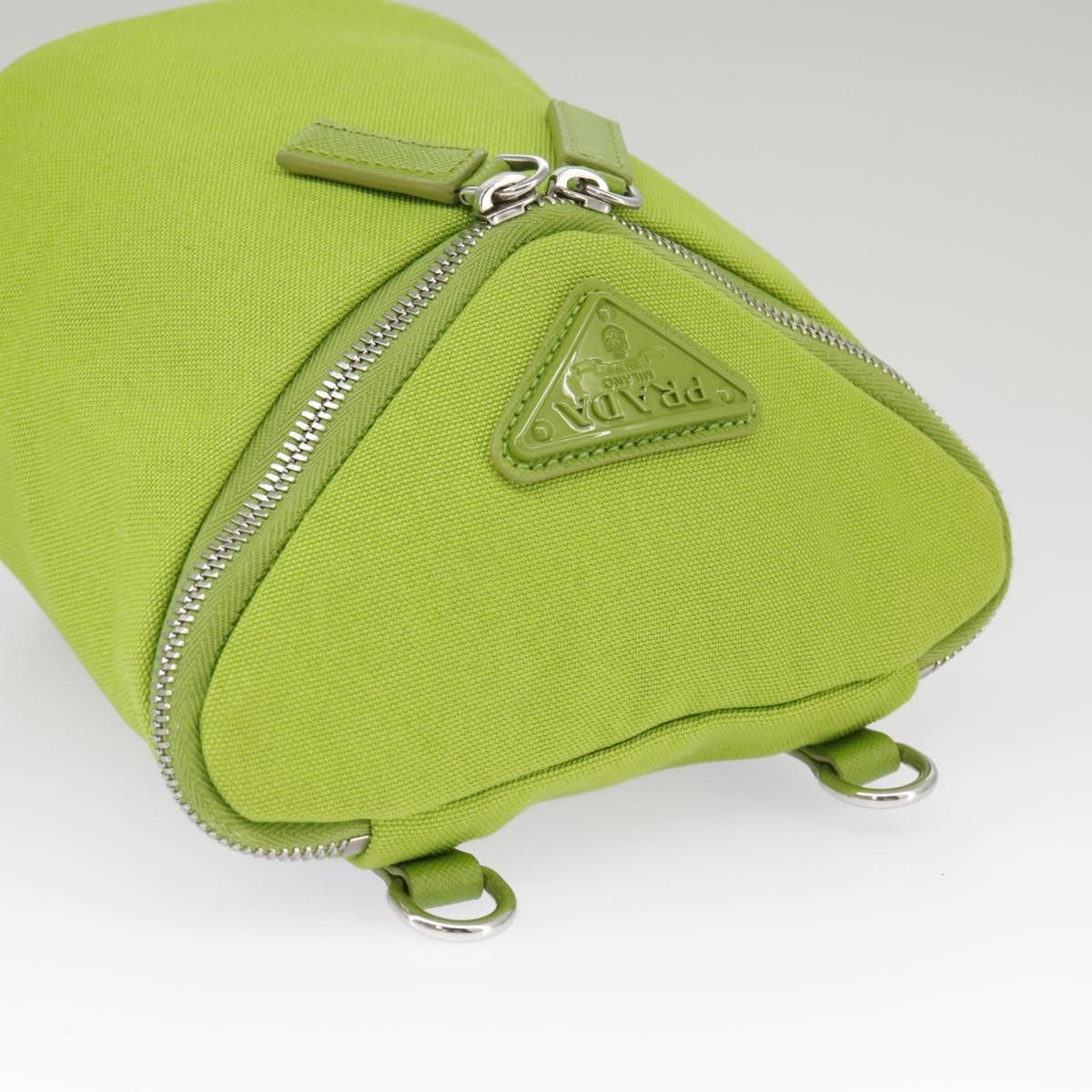 Prada Green Canvas Shoulder Bag (Pre-Owned) Size ONE SIZE - 6 Thumbnail