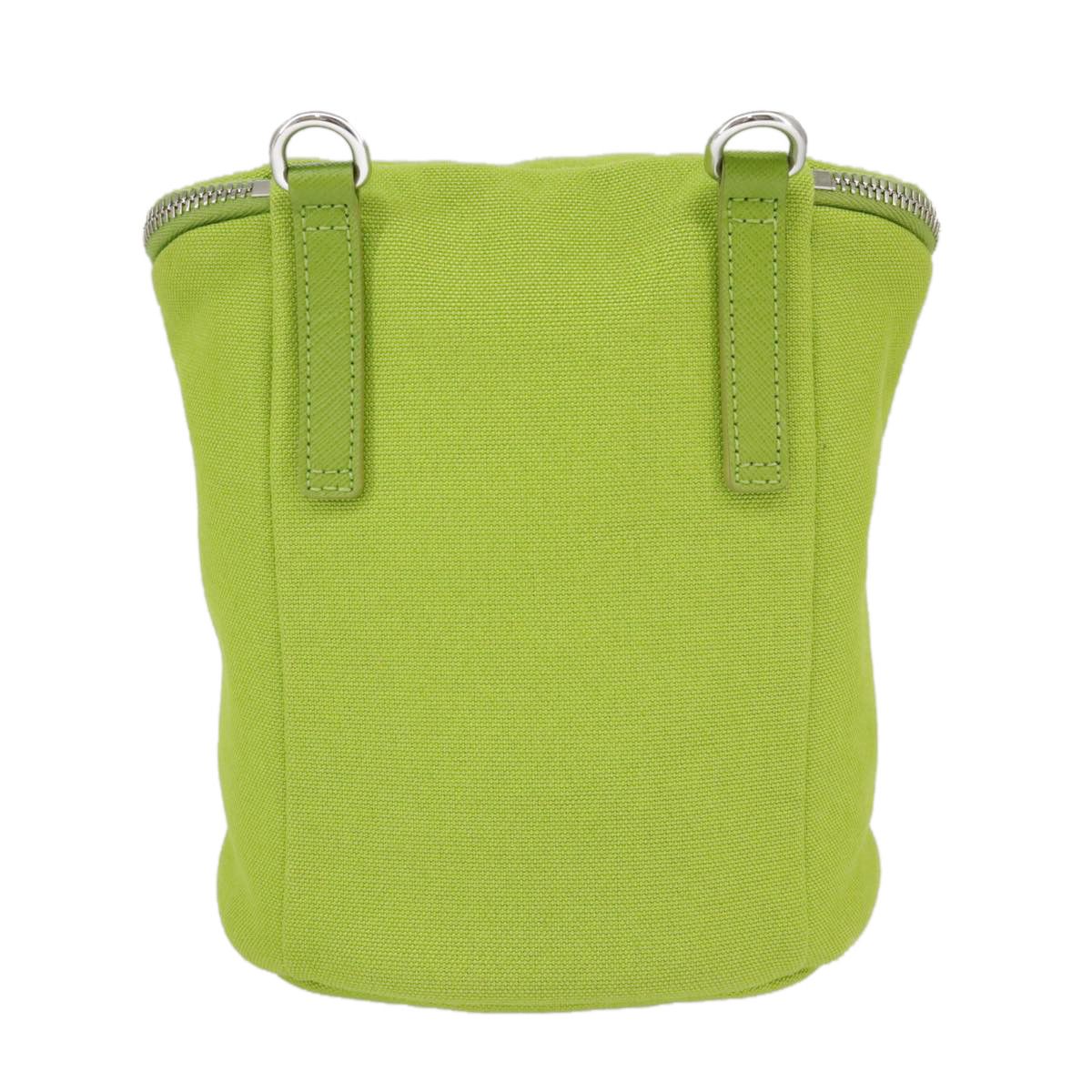 Prada Green Canvas Shoulder Bag (Pre-Owned) Size ONE SIZE - 3 Thumbnail