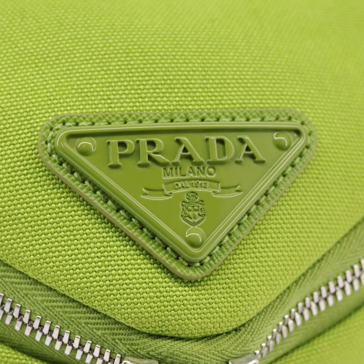 Prada Green Canvas Shoulder Bag (Pre-Owned) Size ONE SIZE - 12 Thumbnail