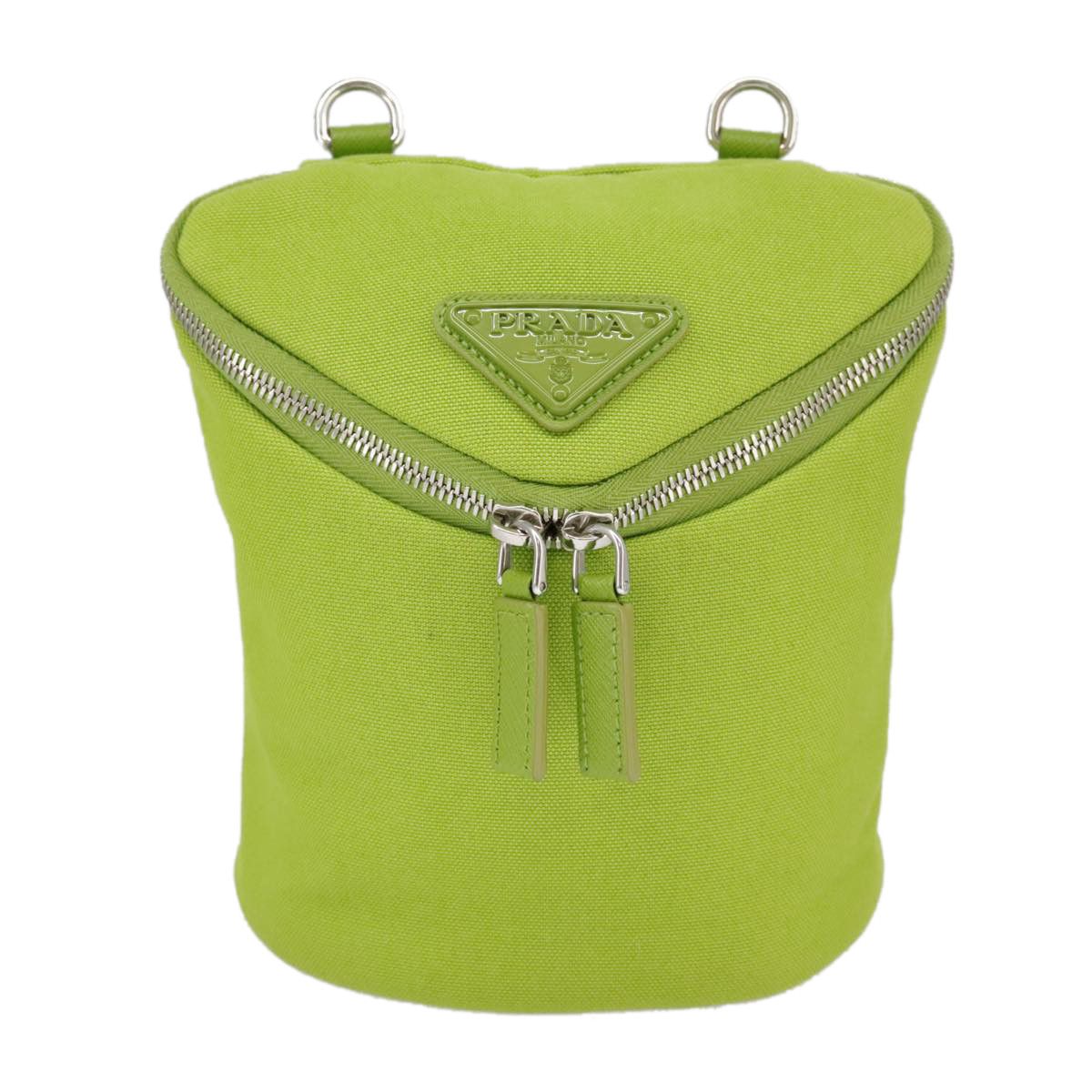 Prada Green Canvas Shoulder Bag (Pre-Owned) Size ONE SIZE - 2 Thumbnail