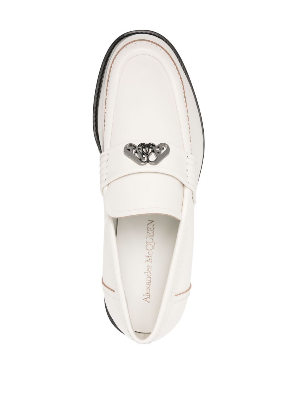 Alexander McQueen Seal-plaque leather loafers Size US 10 / EU 43 - 3 Thumbnail