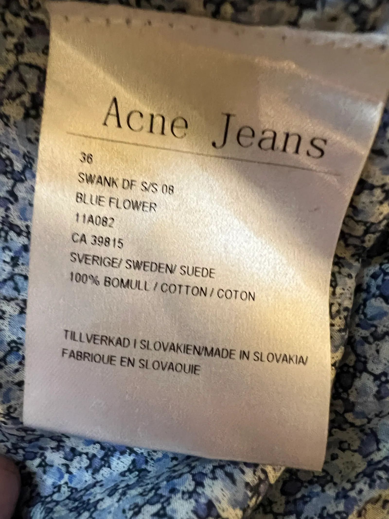 Acne Studios Acne Studios Swank blue flower blouse Blouse Size XS / US 0-2 / IT 36-38 - 4 Thumbnail