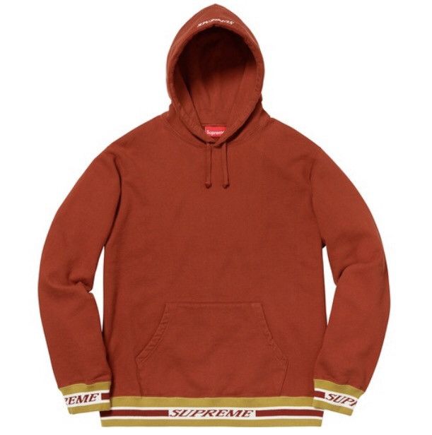 Supreme Striped Rib Hooded Sweatshirt | Grailed