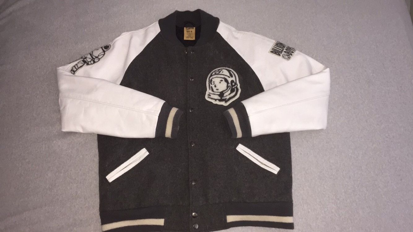 Pre-owned Billionaire Boys Club Leather/wool Varsity Jacket In Multi