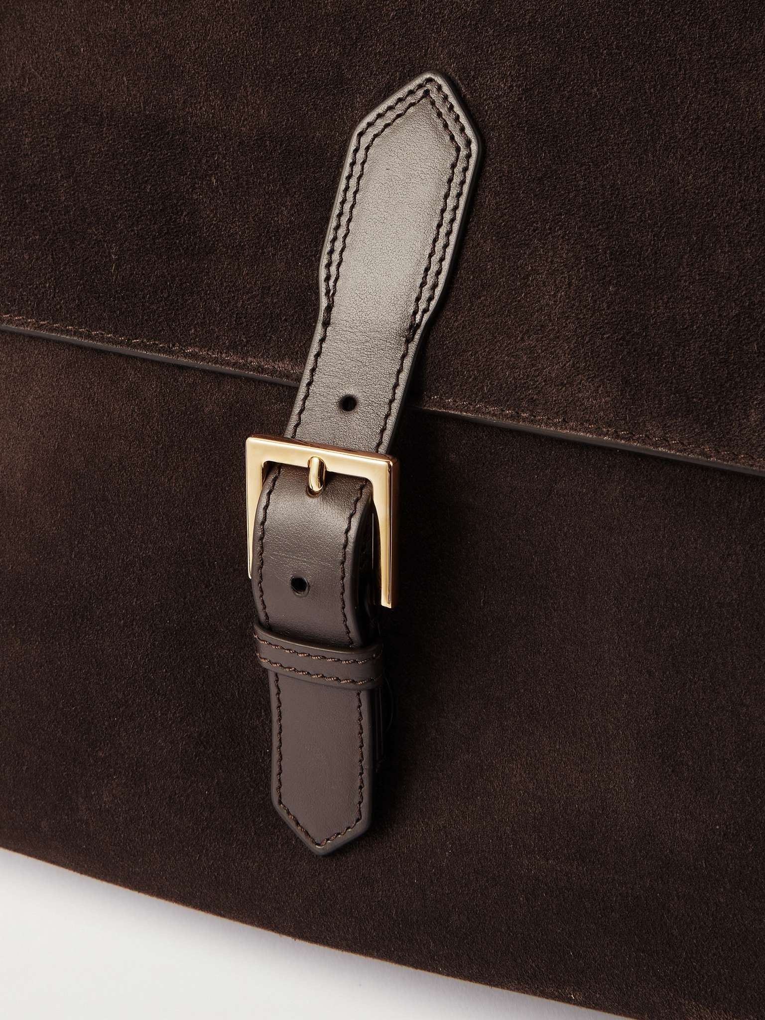 Tom Ford $4.8K VALUE Leather-Trimmed Suede Messenger Bag Size ONE SIZE - 4 Thumbnail
