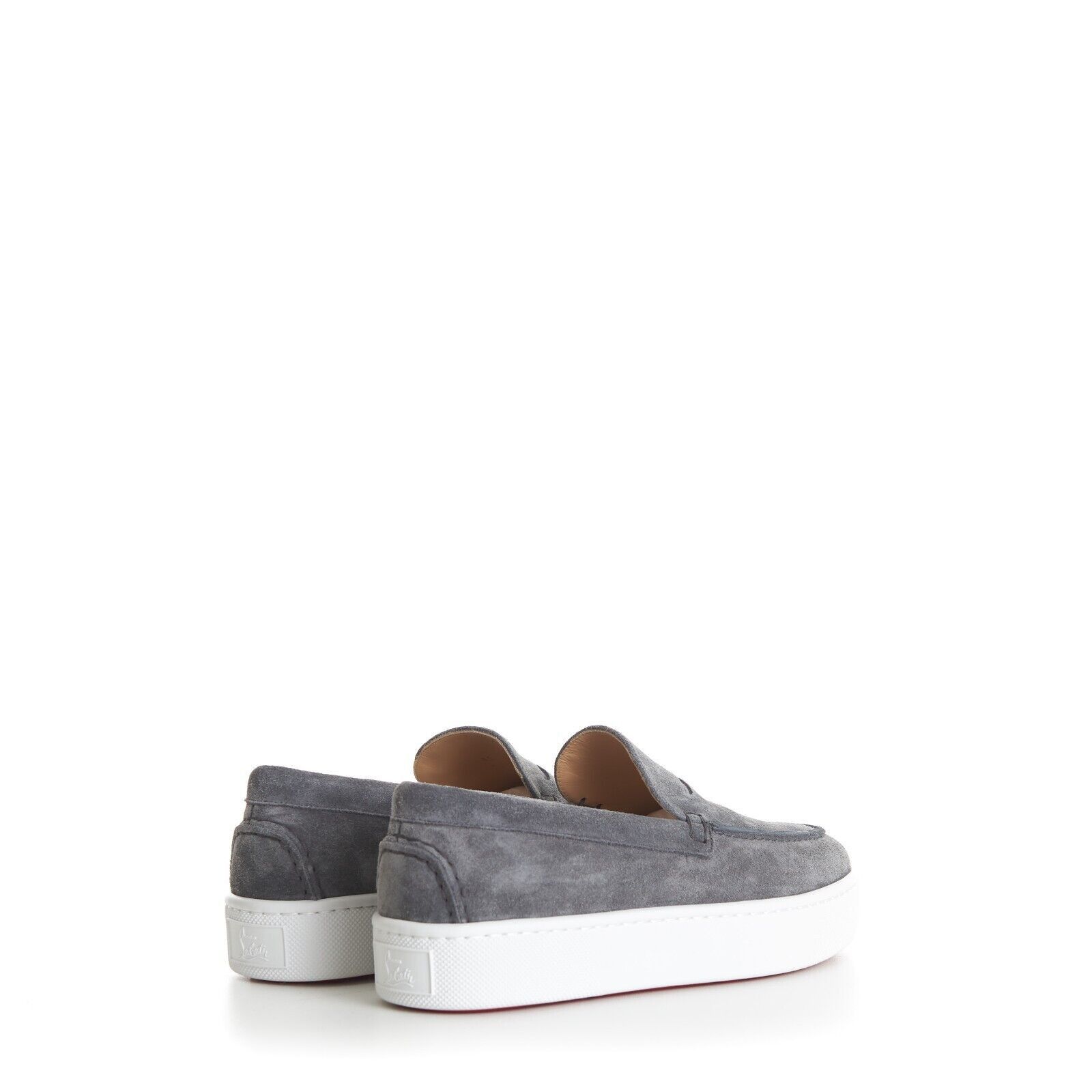 Christian Louboutin Paqueboat Boat shoes - Smoke Grey Calf leather Size US 11.5 / EU 44-45 - 4 Thumbnail