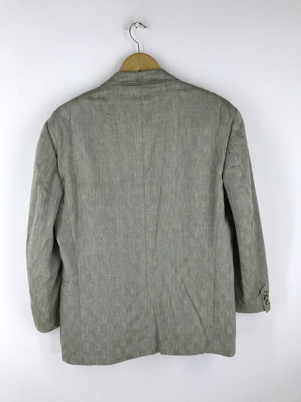 Alfred Dunhill Dunhill Linen/wool Fabric Rayon Lining Made In Switzerland Size 50S - 4 Thumbnail