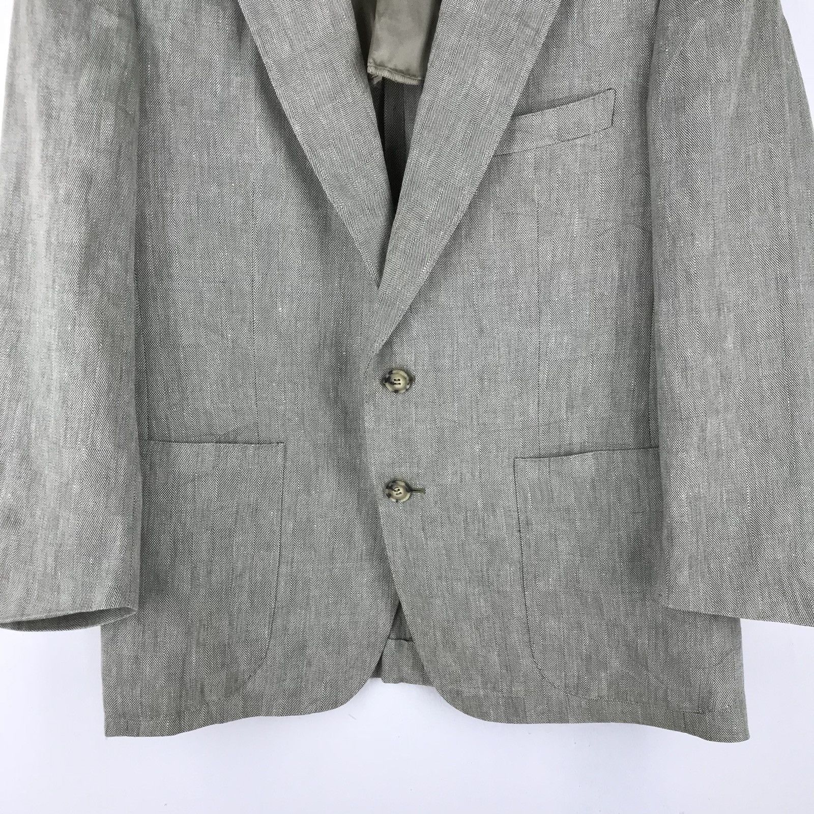 Alfred Dunhill Dunhill Linen/wool Fabric Rayon Lining Made In Switzerland Size 50S - 7 Thumbnail