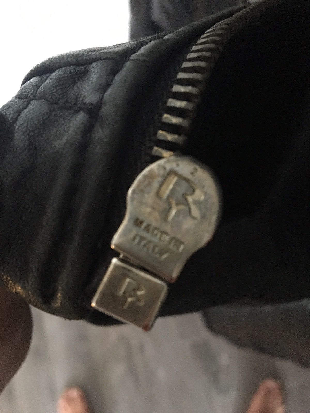 NEW Rick Owens Intarsia High Neck Leather Jacket FW11