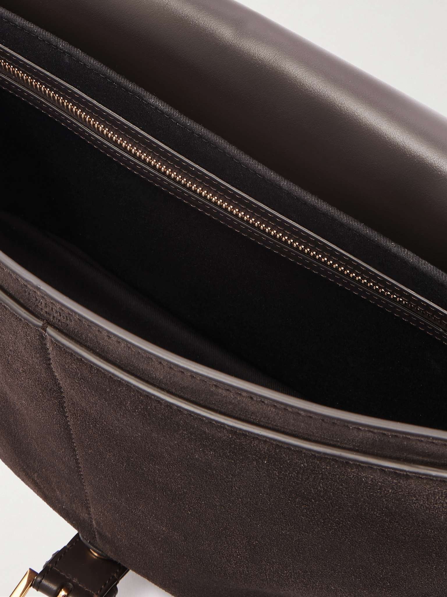 Tom Ford $4.8K VALUE Leather-Trimmed Suede Messenger Bag Size ONE SIZE - 3 Thumbnail