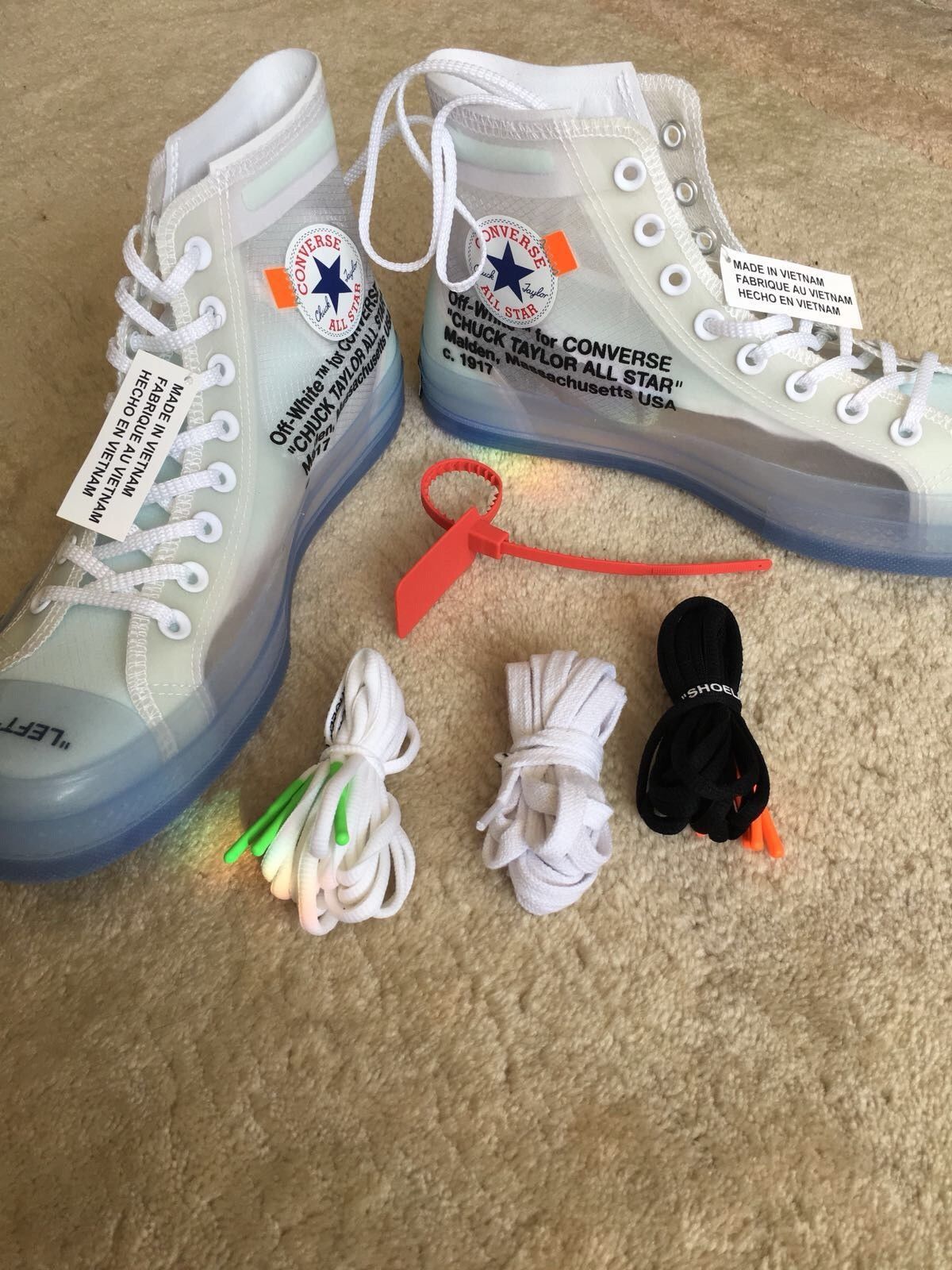 Off white cheap converse grailed