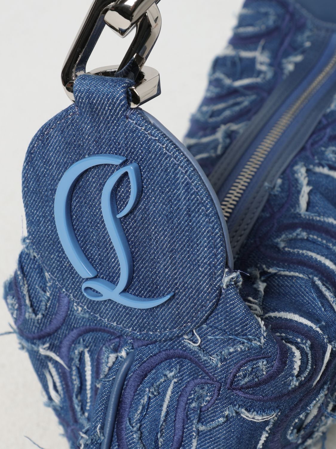 Christian Louboutin Christian Louboutin All Over Logo Denim Shoulder Bag Size ONE SIZE - 3 Thumbnail