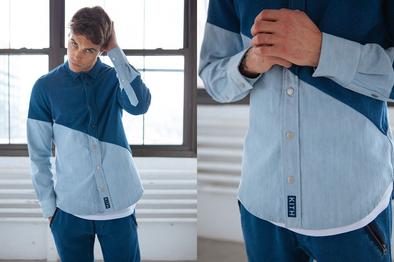 Kith Snap-Up Shirt "Medium Wash" - Spring 2014 Indigo Collection Size US M / EU 48-50 / 2 - 6 Thumbnail