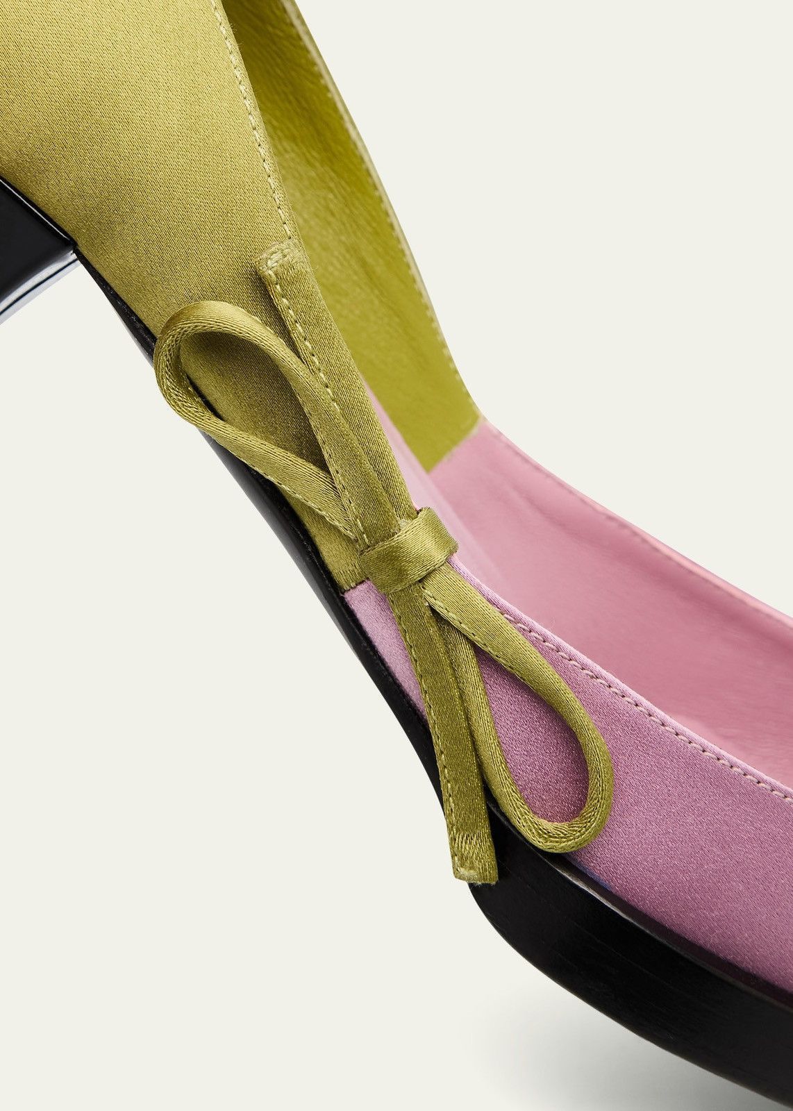 Prada Bicolor Satin Bow Pump Shoes Size US 8.5 / IT 38.5 - 3 Thumbnail
