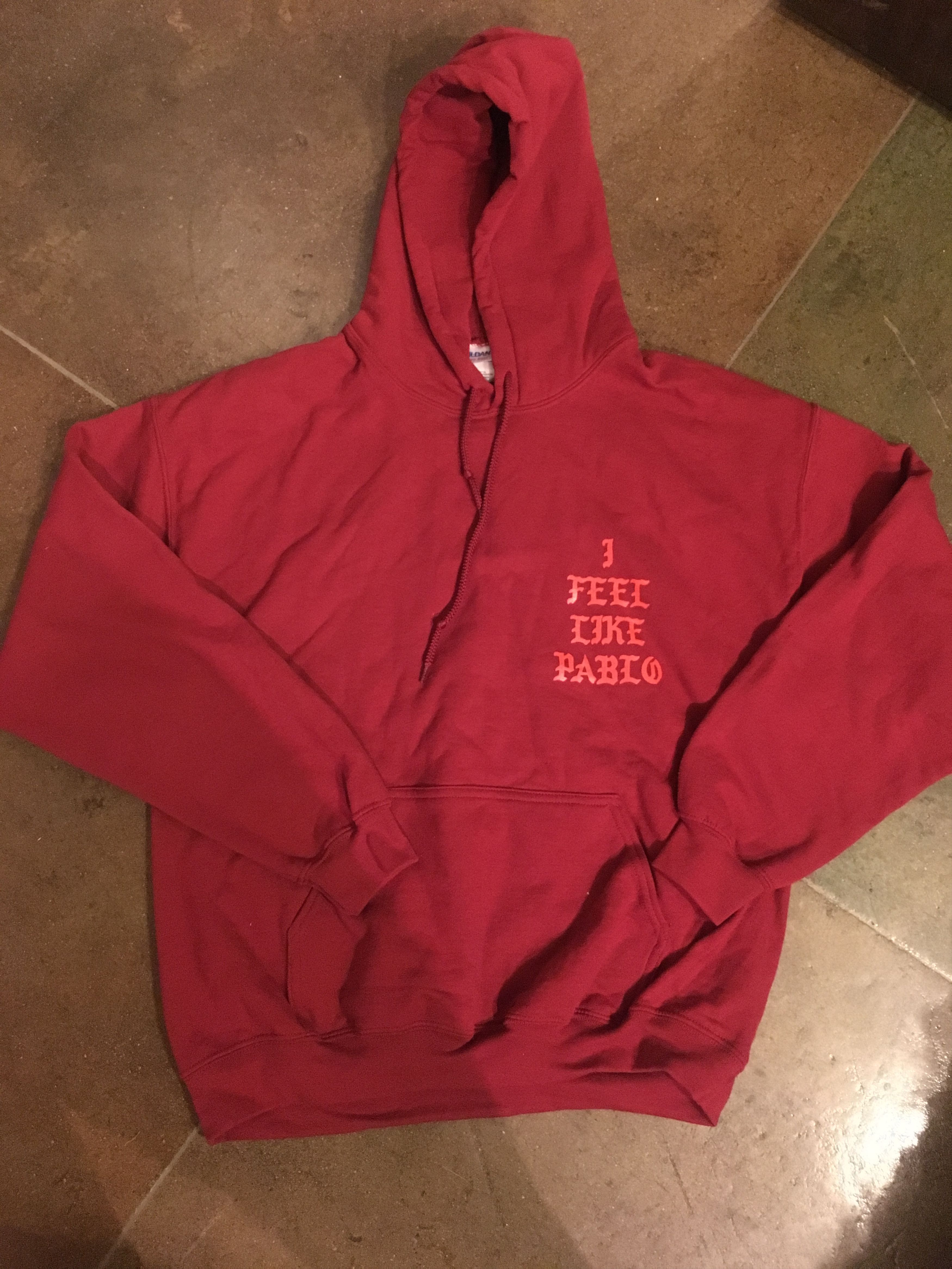 Kanye West I feel like Pablo red hoodie in large Grailed