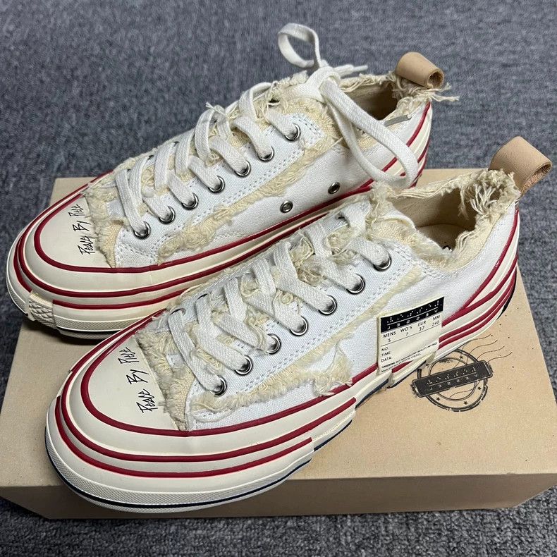 xVESSEL Xvessel's latest white trendy and versatile low-cut sneakers Size US 5 / EU 37 - 3 Thumbnail