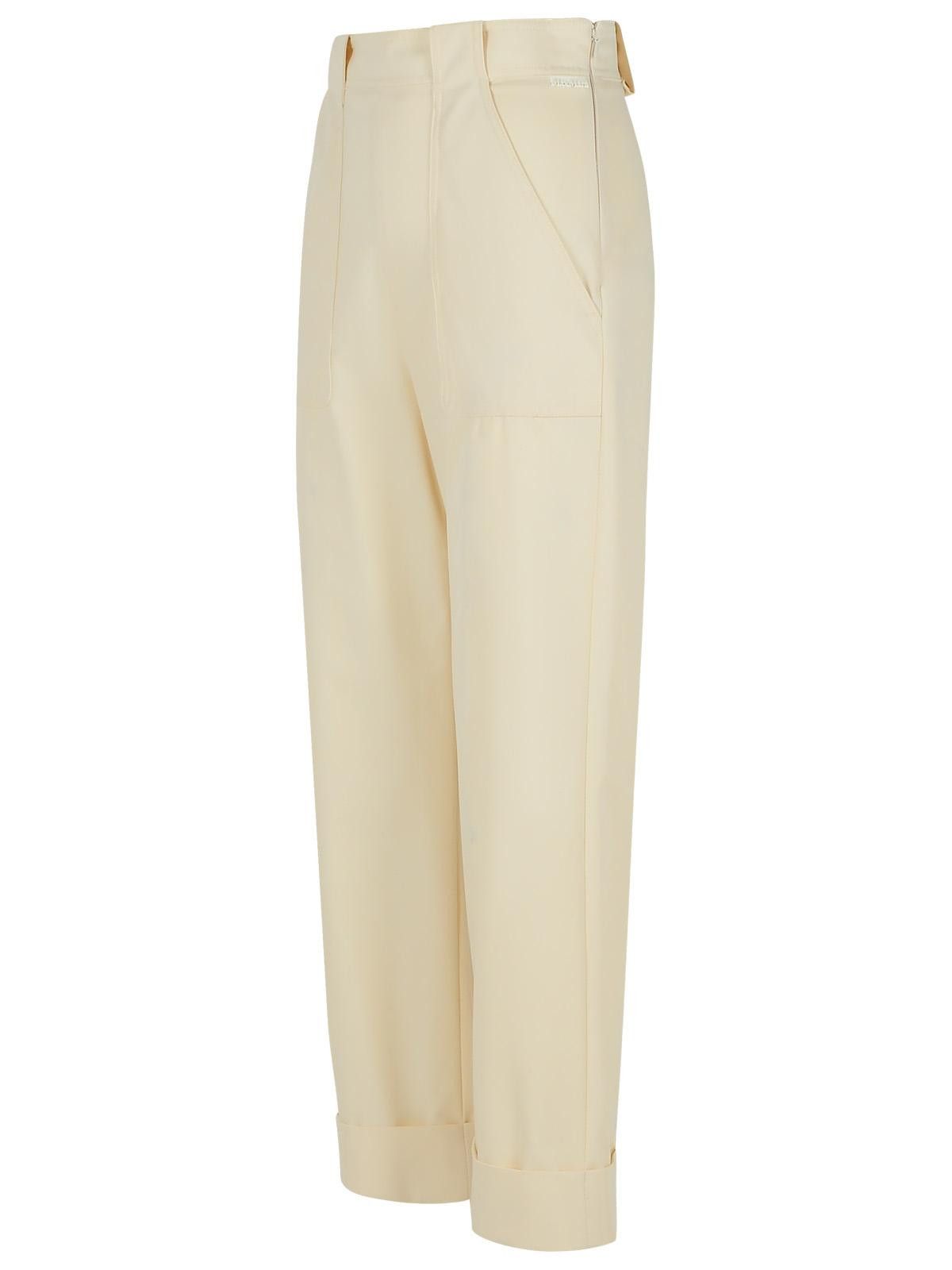 Max Mara MAX MARA Palio' White Cotton Pants Size 26" / US 2 / IT 38 - 2 Thumbnail