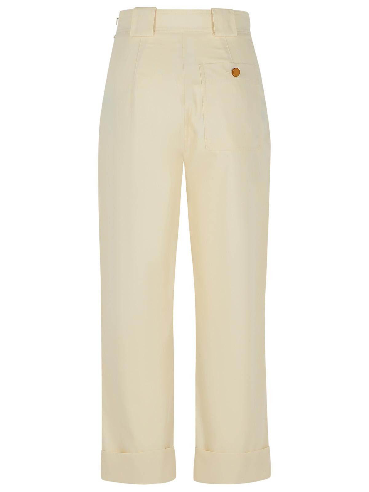 Max Mara MAX MARA Palio' White Cotton Pants Size 26" / US 2 / IT 38 - 3 Thumbnail