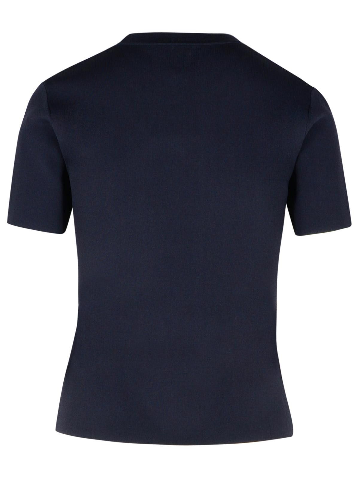 Max Mara MAX MARA 'Segale' Black Viscose Blend T-Shirt Size M / US 6-8 / IT 42-44 - 3 Thumbnail