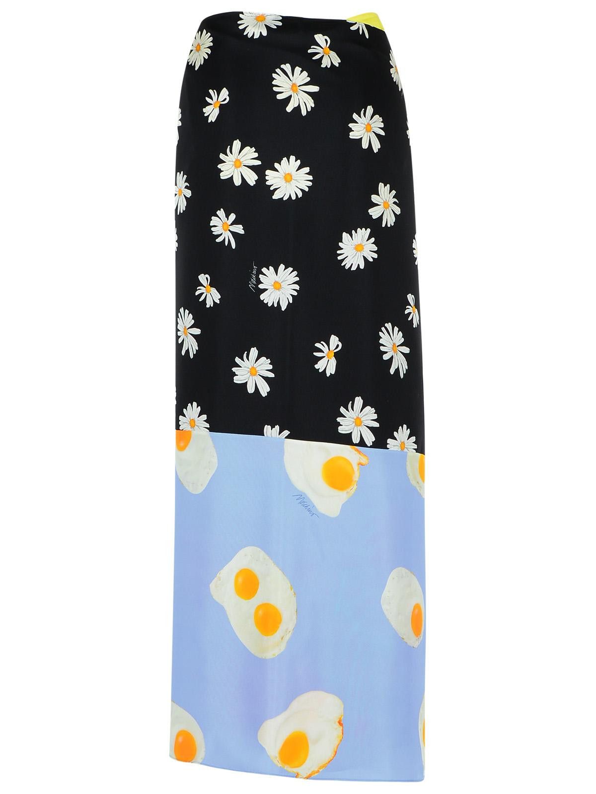 Moschino MOSCHINO 'Patchwork' Black Silk Skirt Size 26" / US 2 / IT 38 - 3 Thumbnail