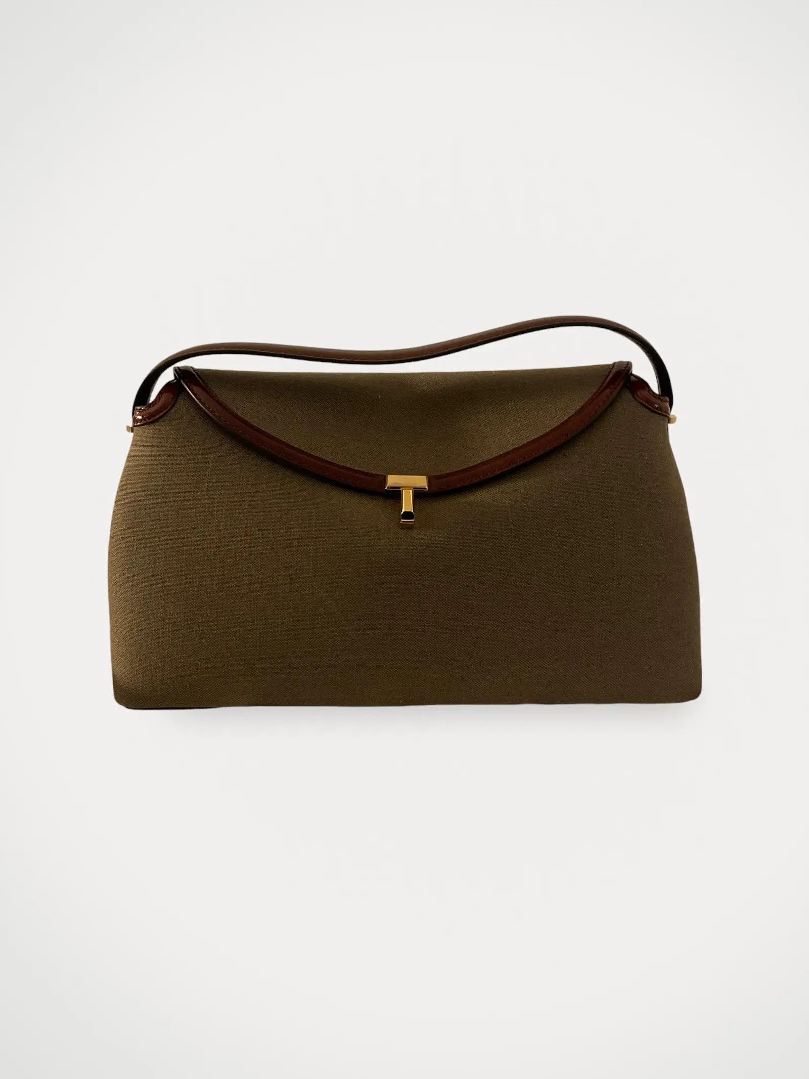 Toteme Toteme TOTEME T-Lock Top Handle Khaki Green Crossbody Bag Size ONE SIZE - 2 Thumbnail