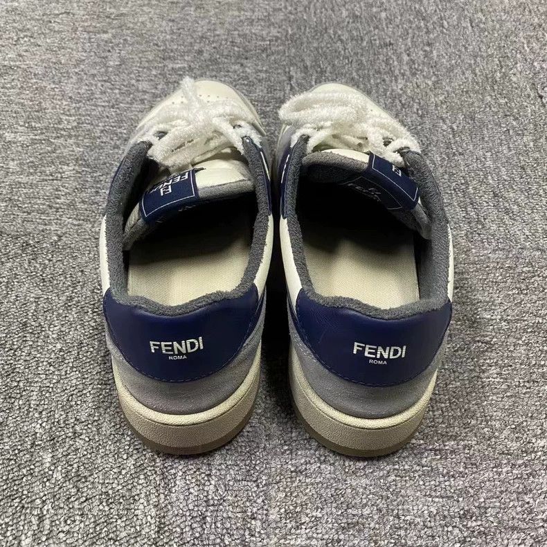 Fendi Fendi's latest Match white-gray color-blocked logo sneakers Size US 5 / EU 37 - 3 Thumbnail