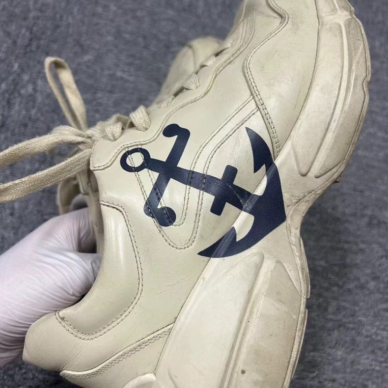 Gucci Gucci's latest white anchor pattern logo dad shoes Size US 6.5 / EU 39-40 - 4 Thumbnail
