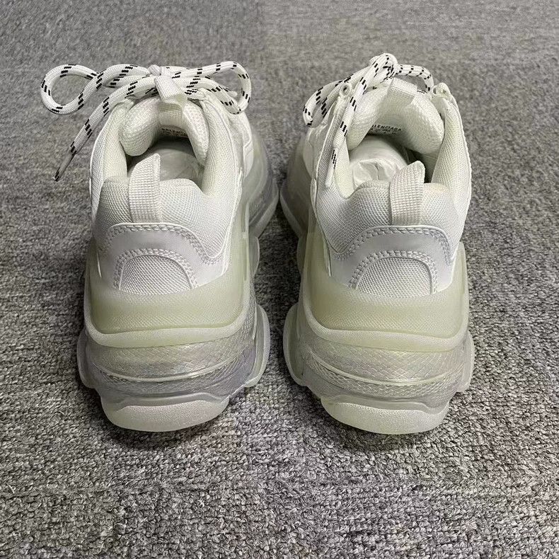 Balenciaga Balenciaga's latest white Triples round-toe lace-up low-cut shoes Size US 5 / EU 37 - 5 Thumbnail