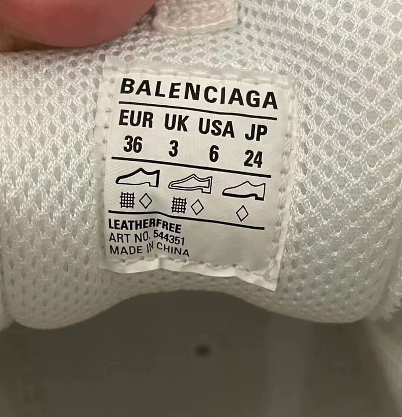 Balenciaga Balenciaga's latest white Triples round-toe lace-up low-cut shoes Size US 5 / EU 37 - 6 Thumbnail