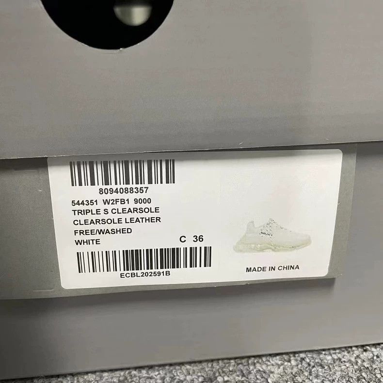 Balenciaga Balenciaga's latest white Triples round-toe lace-up low-cut shoes Size US 5 / EU 37 - 3 Thumbnail
