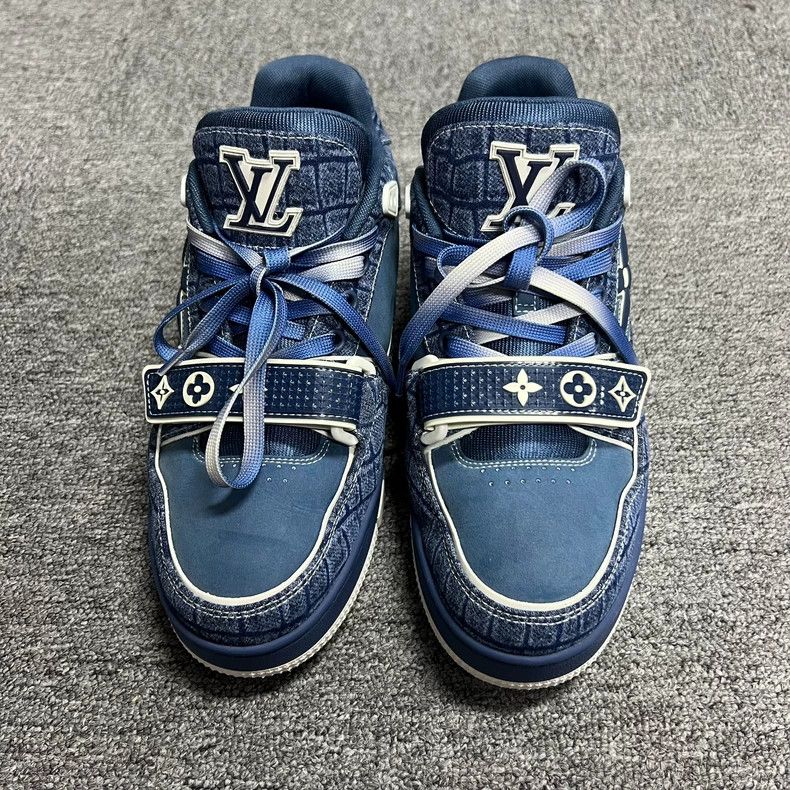 Louis Vuitton Louis Vuitton 25's sea blue denim round-toe lace-up low-cut t-shirt Size US 6.5 / EU 39-40 - 3 Thumbnail
