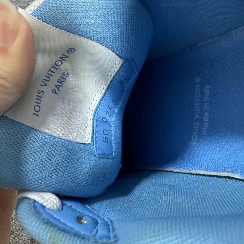 Louis Vuitton Louis Vuitton latest white and blue trainer with magic tape Size US 6.5 / EU 39-40 - 4 Thumbnail