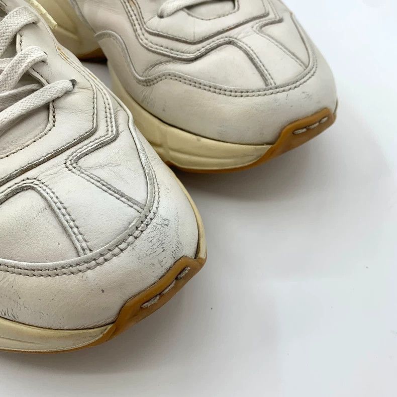 Gucci Gucci Gucci Rhyton Series Size 40 White Tiger Print Laced Casual Dad Shoes Size US 7 / EU 40 - 8 Thumbnail