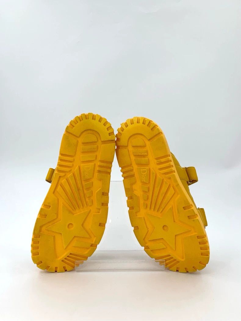 Dior Dior Dior Size 38 Yellow Logo Letter Magic Tape One-strap Leather Sandals Size US 5.5 / EU 38 - 5 Thumbnail