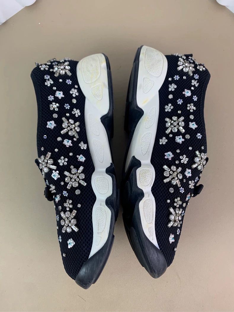 Dior Dior Dior Women's Heavy Embroidery Sequin Casual Shoes Sports Shoes Size US 5.5 / EU 38 - 6 Thumbnail