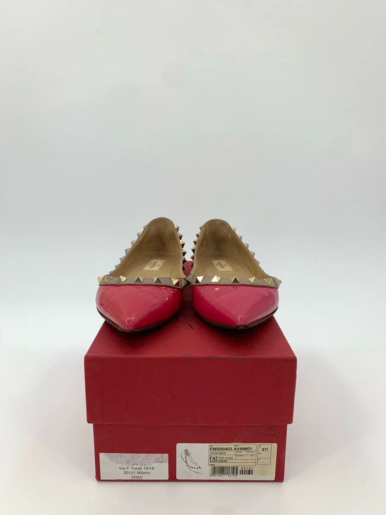 Valentino Valentino Pink studded design patent leather flat casual loafers, size 37.5 Size US 5 / EU 37 - 9 Thumbnail