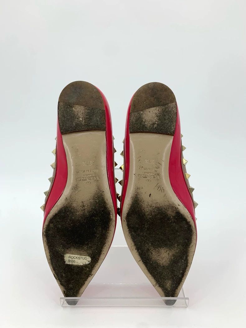 Valentino Valentino Pink studded design patent leather flat casual loafers, size 37.5 Size US 5 / EU 37 - 5 Thumbnail