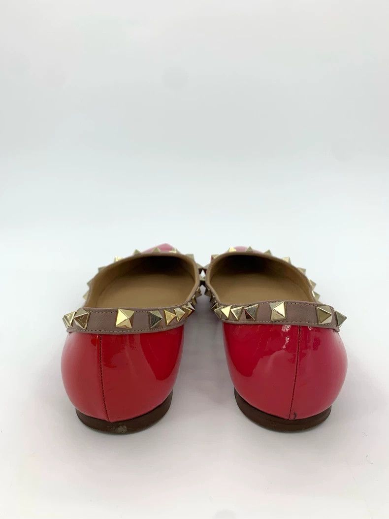 Valentino Valentino Pink studded design patent leather flat casual loafers, size 37.5 Size US 5 / EU 37 - 4 Thumbnail