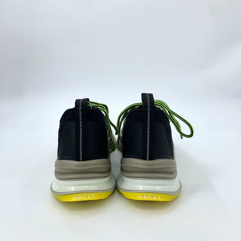 Gucci Gucci Run series Black logo lettering lace-up casual sports shoes, size 42.5 Size US 9 / EU 42 - 4 Thumbnail