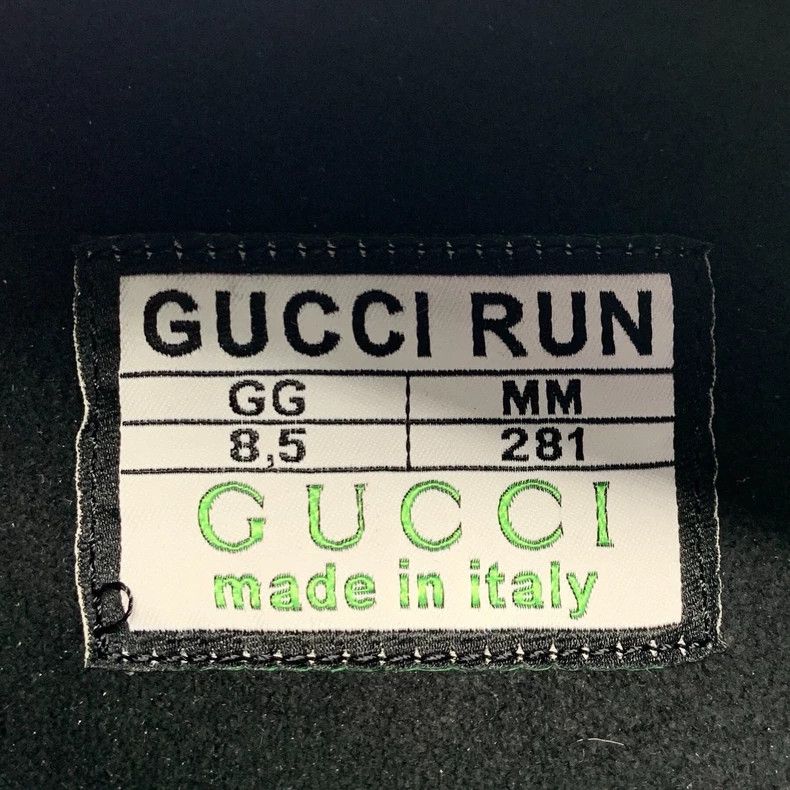 Gucci Gucci Run series Black logo lettering lace-up casual sports shoes, size 42.5 Size US 9 / EU 42 - 6 Thumbnail