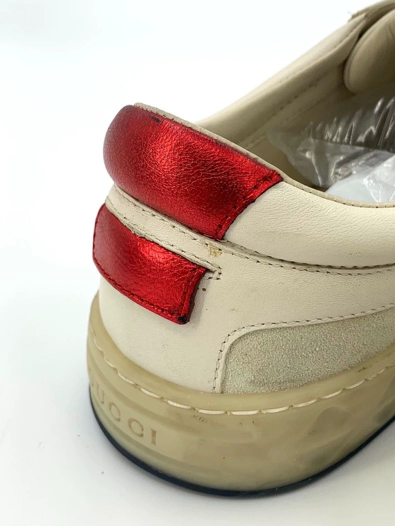 Alexander McQueen Gucci White red and blue color block lace-up casual sneakers, size 39 Size US 7 / IT 37 - 9 Thumbnail