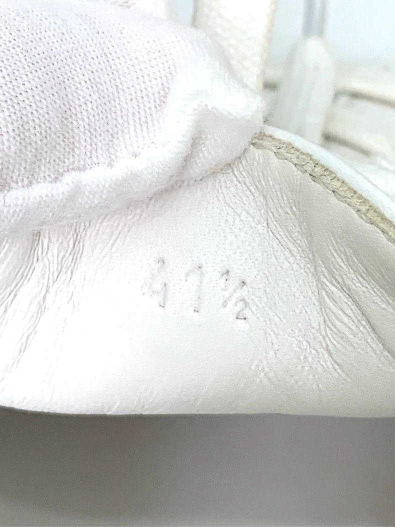 Hermes Hermes Size 41.5 Logo Embossed White Leather Laced Casual Sneakers Size US 8 / EU 41 - 6 Thumbnail