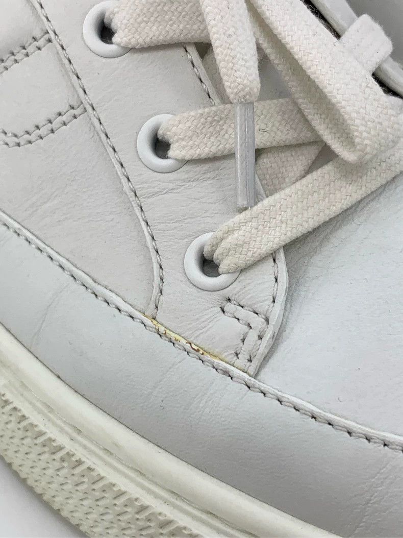 Hermes Hermes Size 41.5 Logo Embossed White Leather Laced Casual Sneakers Size US 8 / EU 41 - 8 Thumbnail