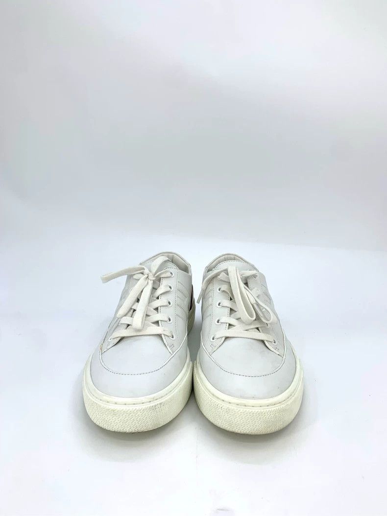 Hermes Hermes Size 41.5 Logo Embossed White Leather Laced Casual Sneakers Size US 8 / EU 41 - 3 Thumbnail
