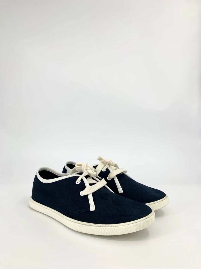 Hermes Hermes Size 42 Logo Decorated Dark Blue Laced Canvas Sneakers Size US 8.5 / EU 41-42 - 2 Thumbnail